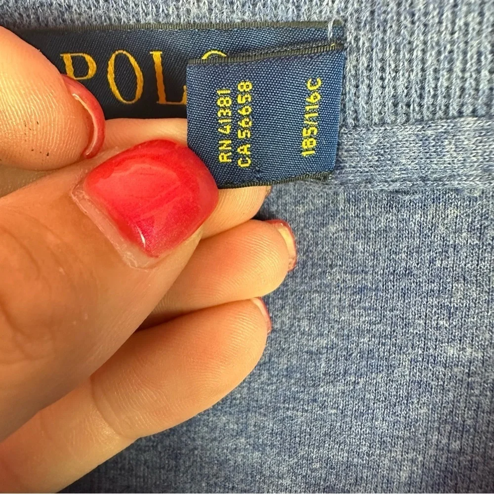 Polo Ralph Lauren Estate Rib Blue 1/4 pullover Sweater sz 3XB